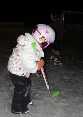 Courtney took over the hockey stick